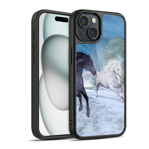 Simone Gatterwe Horses Freedom In The Snow Gel Armour Case For Apple iPhone 15
