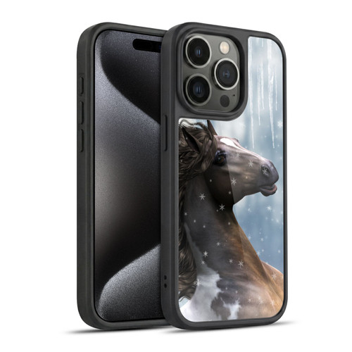 Simone Gatterwe Horses In The Snow Gel Armour Case For Apple iPhone 15 Pro