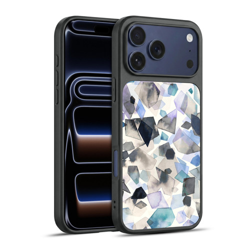Ninola Pattern Abstract Crystals Blue Gel Armour Case For Apple iPhone 17 Pro Max