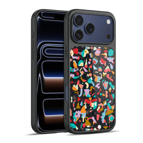 Ninola Patterns Imaginary Geo Animals Black Gel Armour Case For Apple iPhone 17 Pro Max