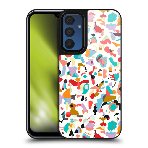 Ninola Patterns Imaginary Geo Animals White Gel Armour Case For Samsung Galaxy A15
