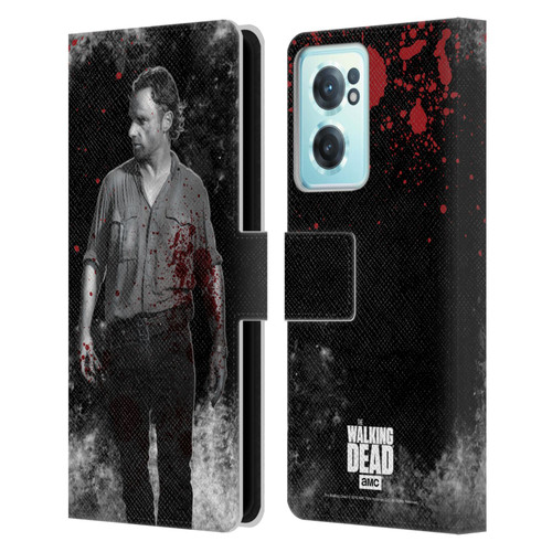 AMC The Walking Dead Gore Rick Grimes Leather Book Wallet Case Cover For OnePlus Nord CE 2 5G