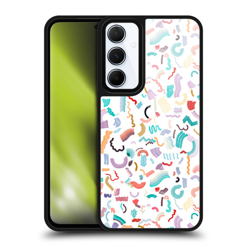 Ninola Patterns Cute Curly Shapes White Gel Armour Case For Samsung Galaxy A55 5G