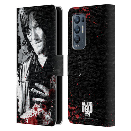 AMC The Walking Dead Gore Wounded Hand Leather Book Wallet Case Cover For OPPO Find X3 Neo / Reno5 Pro+ 5G