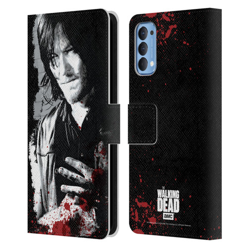 AMC The Walking Dead Gore Wounded Hand Leather Book Wallet Case Cover For OPPO Reno 4 5G