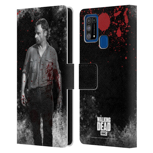 AMC The Walking Dead Gore Rick Grimes Leather Book Wallet Case Cover For Samsung Galaxy M31 (2020)
