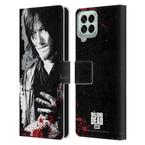 AMC The Walking Dead Gore Wounded Hand Leather Book Wallet Case Cover For Samsung Galaxy M53 (2022)