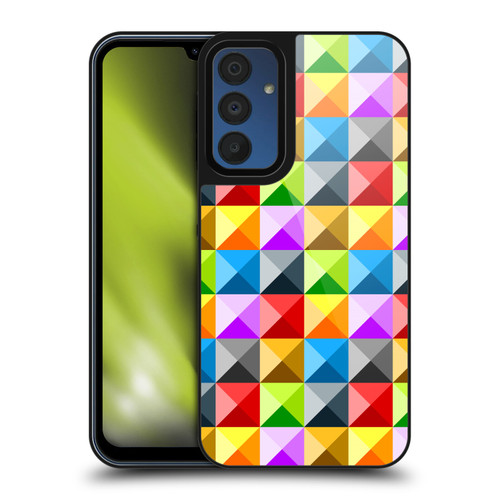 PLdesign Geometric Colourful Quarter Gel Armour Case For Samsung Galaxy A15