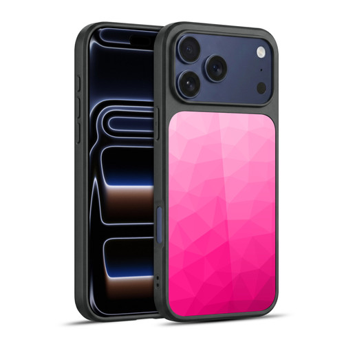 PLdesign Geometric Patterns Hot Pink Gradient Mesh Gel Armour Case For Apple iPhone 17 Pro Max