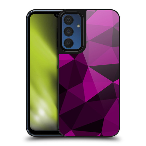 PLdesign Geometric Patterns Dark Pink And Black Mesh Gel Armour Case For Samsung Galaxy A15