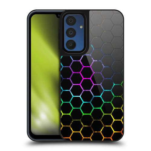 PLdesign Geometric Patterns Honeycomb Spectrum Gel Armour Case For Samsung Galaxy A15