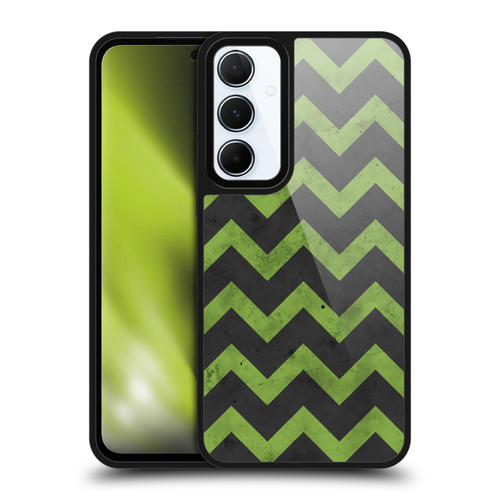 PLdesign Geometric Patterns Green Gray Vintage Gel Armour Case For Samsung Galaxy A55 5G