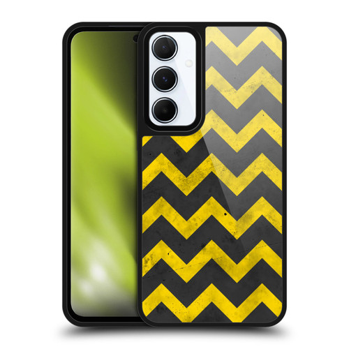 PLdesign Geometric Patterns Yellow Gray Vintage Gel Armour Case For Samsung Galaxy A55 5G