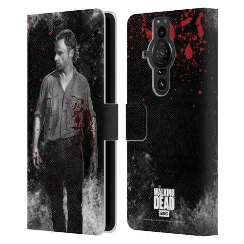 AMC The Walking Dead Gore Rick Grimes Leather Book Wallet Case Cover For Sony Xperia Pro-I