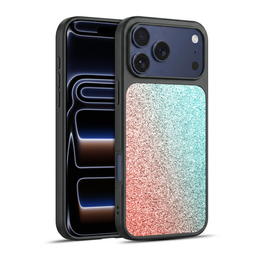 PLdesign Sparkly Coral Coral Pink Viridian Green Gel Armour Case For Apple iPhone 17 Pro Max