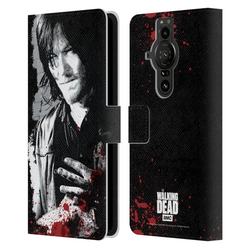 AMC The Walking Dead Gore Wounded Hand Leather Book Wallet Case Cover For Sony Xperia Pro-I