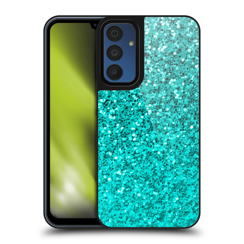 PLdesign Sparkle Prints Aqua Blue Gel Armour Case For Samsung Galaxy A15