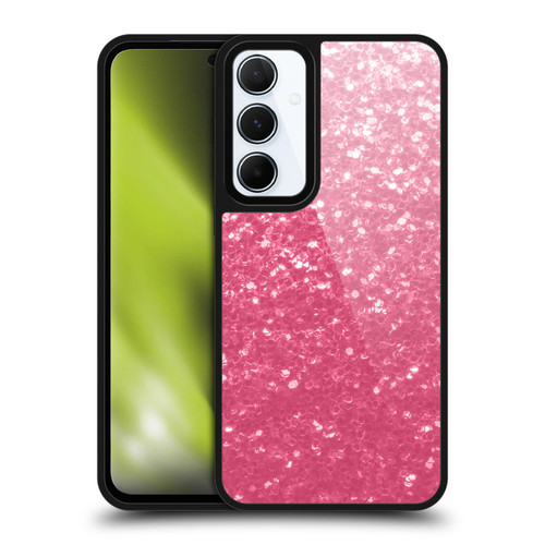 PLdesign Sparkle Prints Rose Pink Gel Armour Case For Samsung Galaxy A55 5G