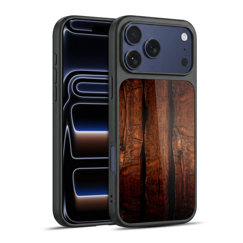 PLdesign Wood Prints Brown Rustic Ombre Gel Armour Case For Apple iPhone 17 Pro Max