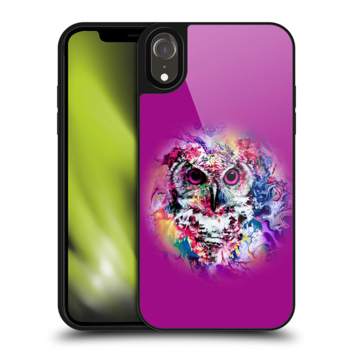 Riza Peker Animal Abstract Neon Owl Gel Armour Case For Apple iPhone XR