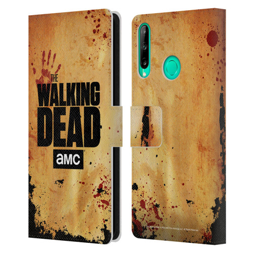 AMC The Walking Dead Logo Stacked Leather Book Wallet Case Cover For Huawei P40 lite E