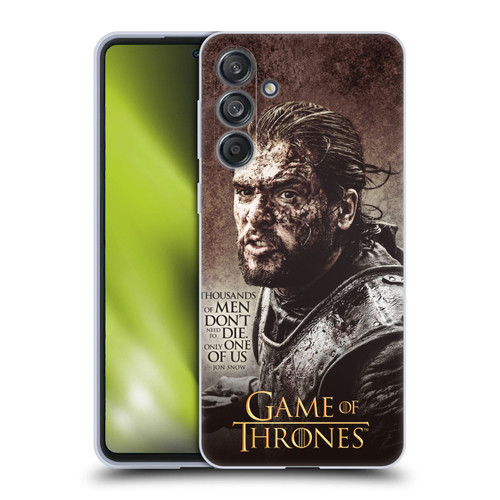 HBO Game of Thrones Character Quotes Jon Snow Soft Gel Case for Samsung Galaxy M55 5G