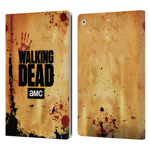 AMC The Walking Dead Logo Stacked Leather Book Wallet Case Cover For Apple iPad 10.2 2019/2020/2021