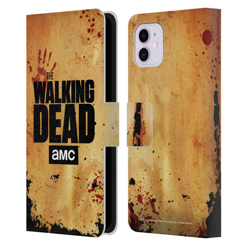AMC The Walking Dead Logo Stacked Leather Book Wallet Case Cover For Apple iPhone 11