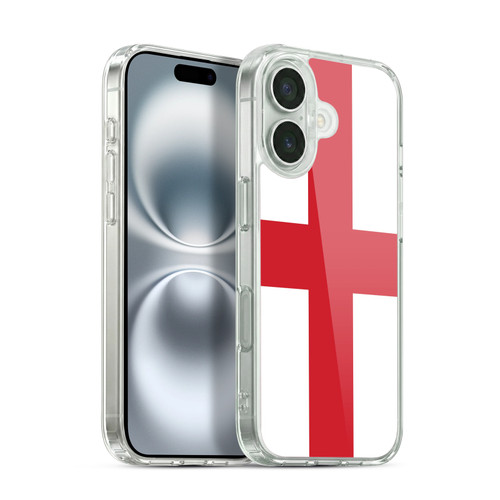 Head Case Designs Football Country Flags England English St. George Soft Gel Case for Apple iPhone 16 & MagSafe