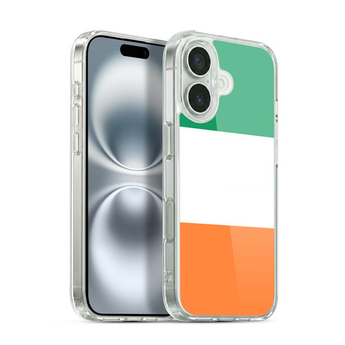 Head Case Designs Football Country Flags Ireland Irish Éire Shamrock Soft Gel Case for Apple iPhone 16 & MagSafe