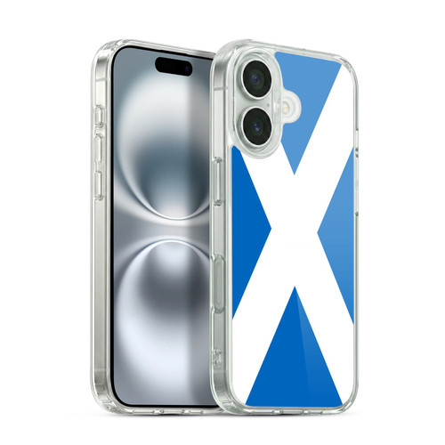 Head Case Designs Football Country Flags Scotland Scottish Alba Saltire Soft Gel Case for Apple iPhone 16 & MagSafe