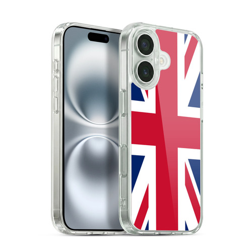 Head Case Designs Football Country Flags Great Britain British UK Union Jack Soft Gel Case for Apple iPhone 16 & MagSafe