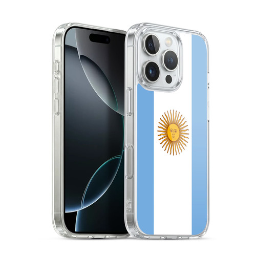 Head Case Designs Football Country Flags Argentina Argentinian Argentina Soft Gel Case for Apple iPhone 16 Pro & MagSafe