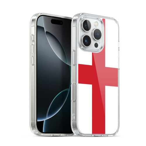 Head Case Designs Football Country Flags England English St. George Soft Gel Case for Apple iPhone 16 Pro & MagSafe