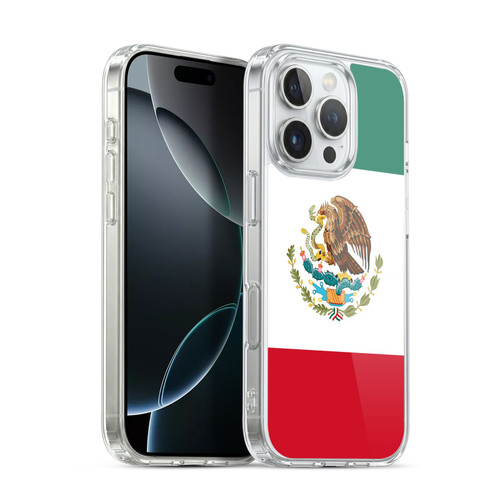 Head Case Designs Football Country Flags Mexico Mexican México Aztec Soft Gel Case for Apple iPhone 16 Pro & MagSafe