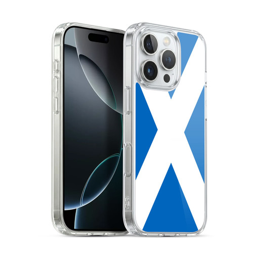 Head Case Designs Football Country Flags Scotland Scottish Alba Saltire Soft Gel Case for Apple iPhone 16 Pro & MagSafe