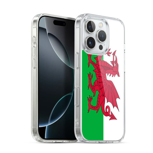 Head Case Designs Football Country Flags Wales Welsh Cymru Red Dragon Soft Gel Case for Apple iPhone 16 Pro & MagSafe