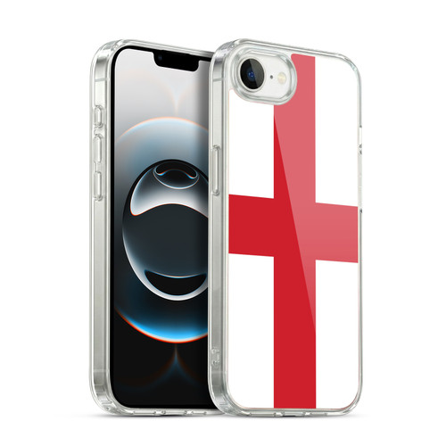 Head Case Designs Football Country Flags England English St. George Soft Gel Case for Apple iPhone 16e / Apple iPhone 17e & MagSafe