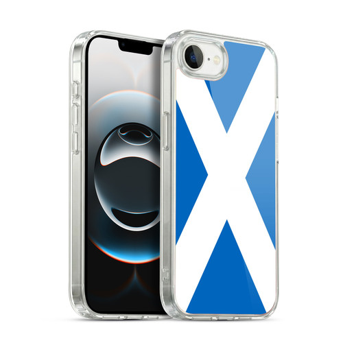 Head Case Designs Football Country Flags Scotland Scottish Alba Saltire Soft Gel Case for Apple iPhone 16e / Apple iPhone 17e & MagSafe