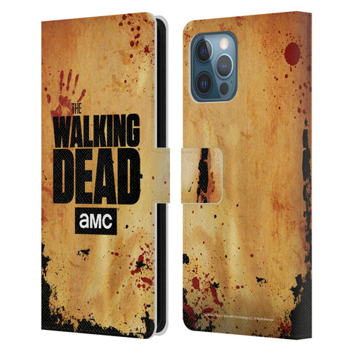 AMC The Walking Dead Logo Stacked Leather Book Wallet Case Cover For Apple iPhone 12 Pro Max