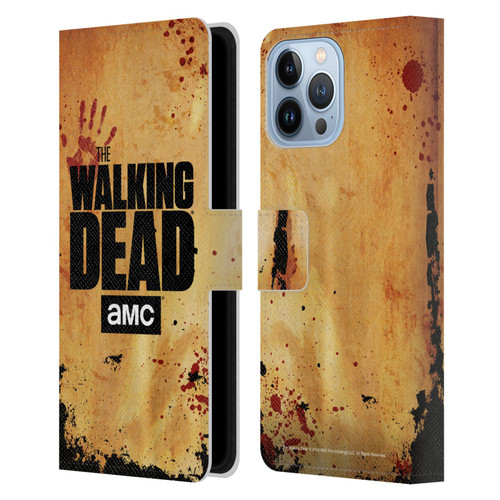 AMC The Walking Dead Logo Stacked Leather Book Wallet Case Cover For Apple iPhone 13 Pro Max