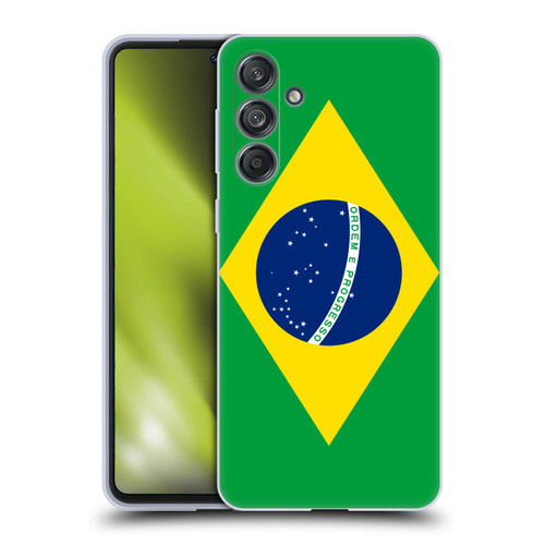 Head Case Designs Football Country Flags Brazil Brazilian Brasil Soft Gel Case for Samsung Galaxy M55 5G