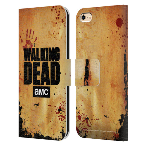 AMC The Walking Dead Logo Stacked Leather Book Wallet Case Cover For Apple iPhone 6 / iPhone 6s