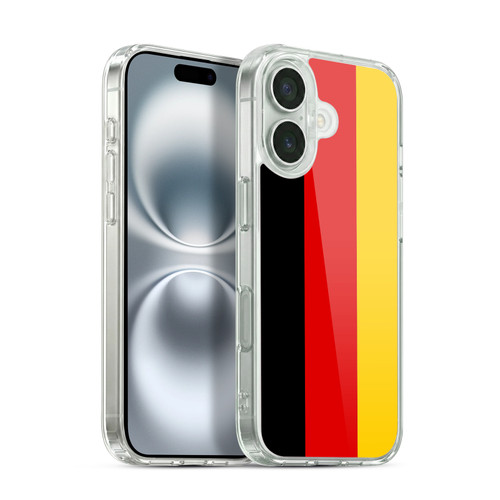 Head Case Designs Football Country Flags 1 Germany German Deutschland Soft Gel Case for Apple iPhone 16 & MagSafe