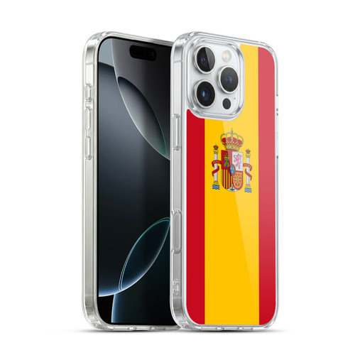 Head Case Designs Football Country Flags 1 Spain Spanish España Soft Gel Case for Apple iPhone 16 Pro Max & MagSafe