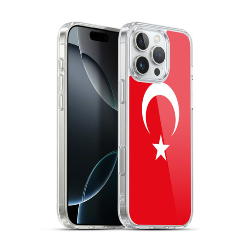 Head Case Designs Football Country Flags 1 Turkey Turkish Türkiye Türk Soft Gel Case for Apple iPhone 16 Pro Max & MagSafe