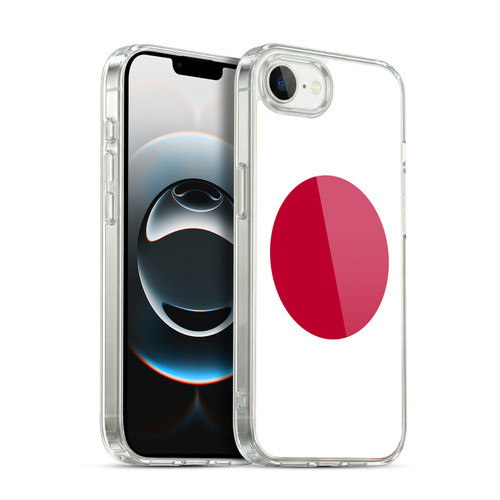 Head Case Designs Football Country Flags 1 Japan Japanese Nippon Nisshoki Soft Gel Case for Apple iPhone 16e / Apple iPhone 17e & MagSafe