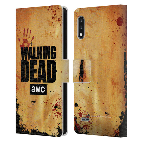 AMC The Walking Dead Logo Stacked Leather Book Wallet Case Cover For LG K22