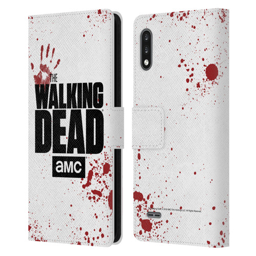 AMC The Walking Dead Logo White Leather Book Wallet Case Cover For LG K22