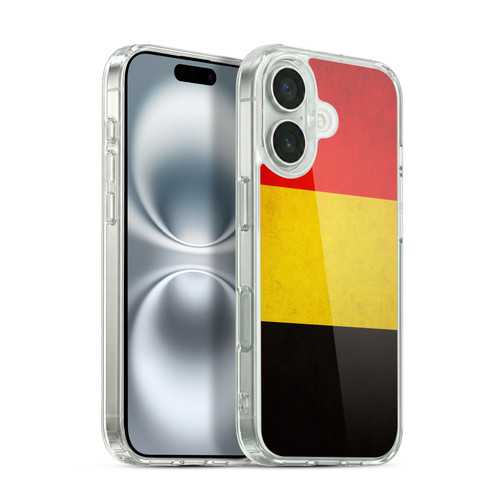 Head Case Designs Football Vintage Flags Belgium Belgian België Belgique Soft Gel Case for Apple iPhone 16 & MagSafe